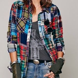 Free People Patchwork Flannel